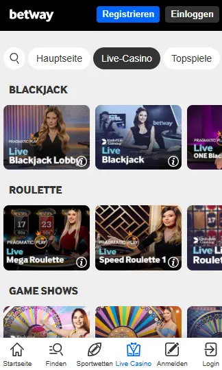 Überprüfung der Daten BETWAY CASINO
