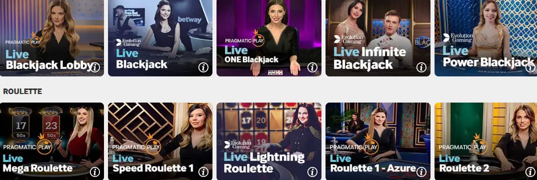 Live-Casino und wie funktioniert BETWAY CASINO