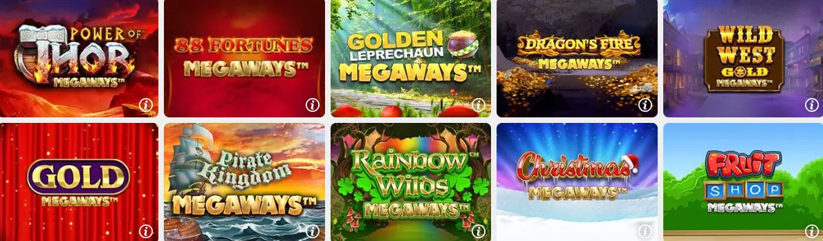 Verfügbare Spielautomaten-Arten bei BETWAY CASINO
